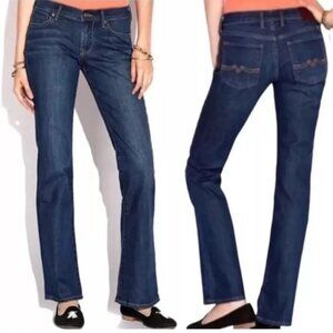 LUCKY BRAND Sweet N' Low Bootcut Jeans, Dark Blue Denim Cotton Casual, 6